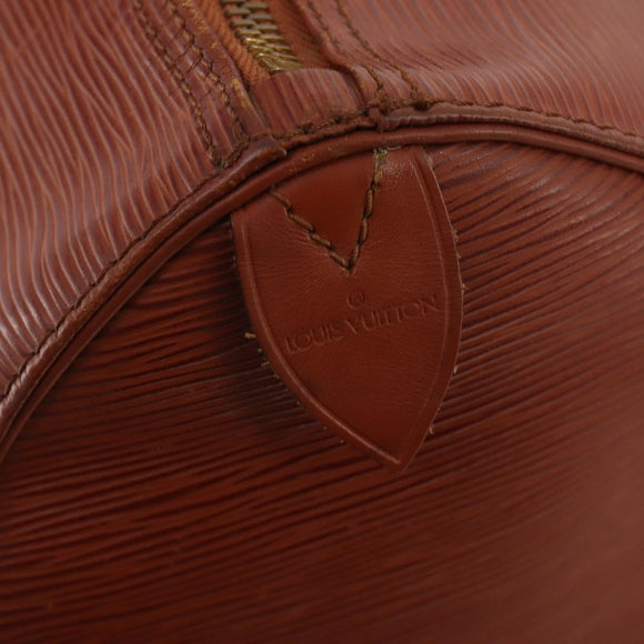 LOUIS VUITTON Epi Keepall 45 Boston Bag Brown M42978 LV Auth bs34522