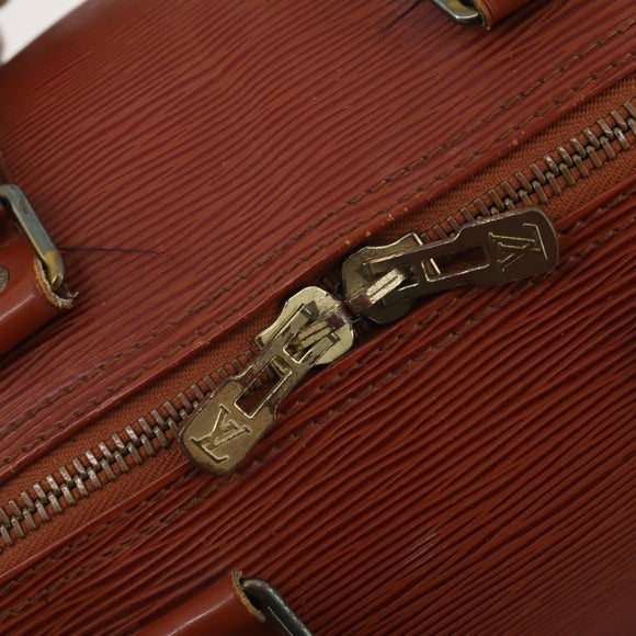 LOUIS VUITTON Epi Keepall 45 Boston Bag Brown M42978 LV Auth bs34522