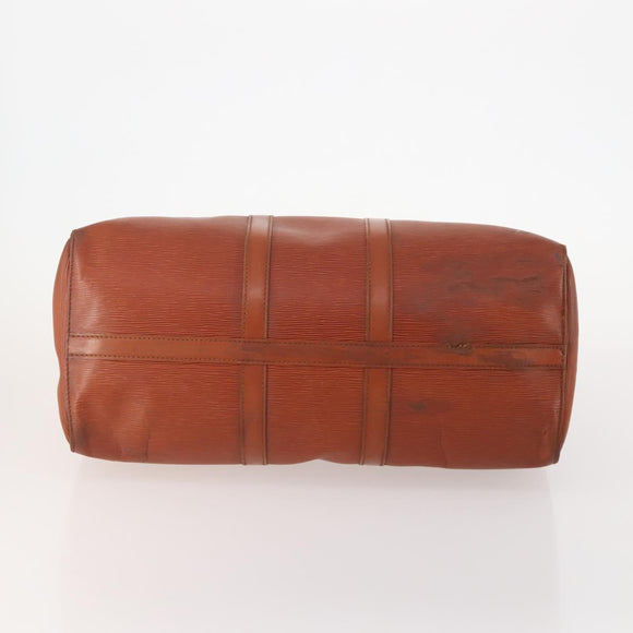 LOUIS VUITTON Epi Keepall 45 Boston Bag Brown M42978 LV Auth bs34522