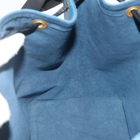 LOUIS VUITTON Epi Petit Noe Shoulder Bag Bicolor Black Blue M44152 Auth bs34523