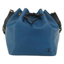 LOUIS VUITTON Epi Petit Noe Shoulder Bag Bicolor Black Blue M44152 Auth bs34523-13
