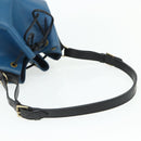 LOUIS VUITTON Epi Petit Noe Shoulder Bag Bicolor Black Blue M44152 Auth bs34523-7