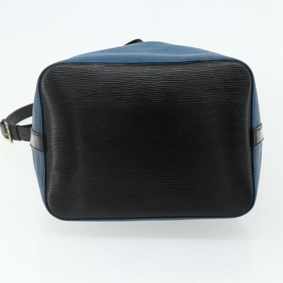 LOUIS VUITTON Epi Petit Noe Shoulder Bag Bicolor Black Blue M44152 Auth bs34523