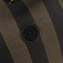 FENDI Pecan Canvas Boston Bag PVC 2way Brown Black Auth bs34526-18