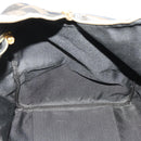 FENDI Pecan Canvas Boston Bag PVC 2way Brown Black Auth bs34526-22