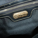 FENDI Pecan Canvas Boston Bag PVC 2way Brown Black Auth bs34526-23
