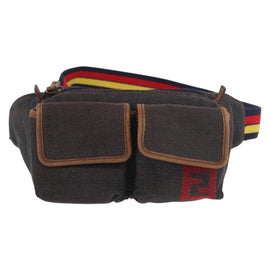 FENDI Waist bag Canvas Brown Auth bs34529 - 0