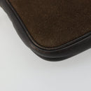 LOEWE Anagram Shoulder Bag Leather Brown Gold Auth bs34530-15