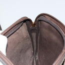 LOEWE Anagram Shoulder Bag Leather Brown Gold Auth bs34530-17