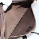 LOEWE Anagram Shoulder Bag Leather Brown Gold Auth bs34530-12