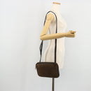 LOEWE Anagram Shoulder Bag Leather Brown Gold Auth bs34530-19
