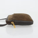 LOEWE Anagram Shoulder Bag Leather Brown Gold Auth bs34530-4