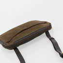 LOEWE Anagram Shoulder Bag Leather Brown Gold Auth bs34530-6