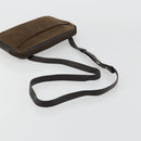 LOEWE Anagram Shoulder Bag Leather Brown Gold Auth bs34530-7