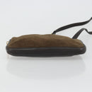 LOEWE Anagram Shoulder Bag Leather Brown Gold Auth bs34530-5
