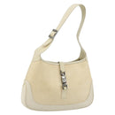GUCCI Jackie Shoulder Bag Coated Canvas Beige Silver 001 3735 Auth bs34532-1