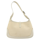 GUCCI Jackie Shoulder Bag Coated Canvas Beige Silver 001 3735 Auth bs34532-2