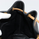 Christian Dior Purse Shoulder Bag Leather Black Gold Auth bs34533-18