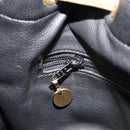 Christian Dior Purse Shoulder Bag Leather Black Gold Auth bs34533-20