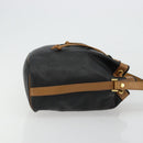 Christian Dior Purse Shoulder Bag Leather Black Gold Auth bs34533-4