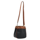 BOTTEGA VENETA Shoulder Bag PVC Leather Black Gold Auth bs34534-1