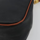 BOTTEGA VENETA Shoulder Bag PVC Leather Black Gold Auth bs34534-14
