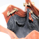 BOTTEGA VENETA Shoulder Bag PVC Leather Black Gold Auth bs34534-19