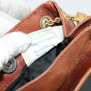 BOTTEGA VENETA Shoulder Bag PVC Leather Black Gold Auth bs34534-12