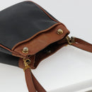 BOTTEGA VENETA Shoulder Bag PVC Leather Black Gold Auth bs34534-6