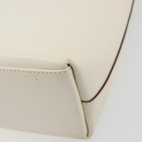 GUCCI Jackie Shoulder Bag Leather White Silver 001 3875 Auth bs34535