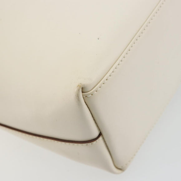 GUCCI Jackie Shoulder Bag Leather White Silver 001 3875 Auth bs34535