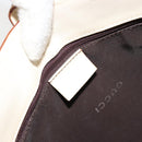 GUCCI Jackie Shoulder Bag Leather White Silver 001 3875 Auth bs34535-16