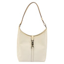 GUCCI Jackie Shoulder Bag Leather White Silver 001 3875 Auth bs34535-2