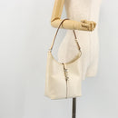 GUCCI Jackie Shoulder Bag Leather White Silver 001 3875 Auth bs34535-23
