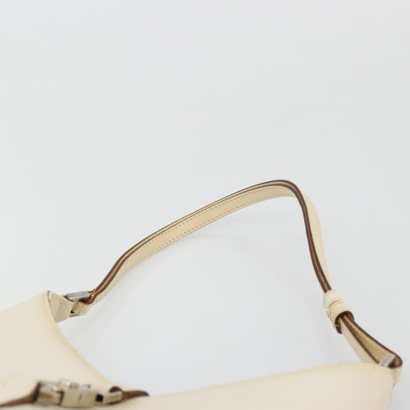 GUCCI Jackie Shoulder Bag Leather White Silver 001 3875 Auth bs34535