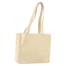 CHANEL Tote Bag Patent leather Ivory Gold CC Auth bs34540-1