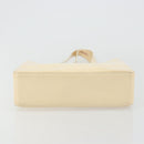CHANEL Tote Bag Patent leather Ivory Gold CC Auth bs34540-5