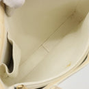 CHANEL Tote Bag Patent leather Ivory Gold CC Auth bs34540-11