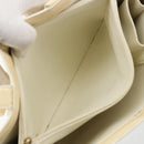 CHANEL Tote Bag Patent leather Ivory Gold CC Auth bs34540-22