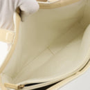 CHANEL Tote Bag Patent leather Ivory Gold CC Auth bs34540-23
