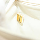 CHANEL Tote Bag Patent leather Ivory Gold CC Auth bs34540-12