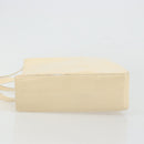 CHANEL Tote Bag Patent leather Ivory Gold CC Auth bs34540-4