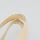 CHANEL Tote Bag Patent leather Ivory Gold CC Auth bs34540-8
