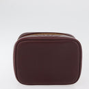 CHANEL Vanity Pouch Caviar Skin Bordeaux Gold CC Auth bs34541-10