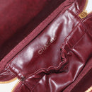 CHANEL Vanity Pouch Caviar Skin Bordeaux Gold CC Auth bs34541-16