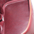 CHANEL Vanity Pouch Caviar Skin Bordeaux Gold CC Auth bs34541-18