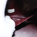 CHANEL Vanity Pouch Caviar Skin Bordeaux Gold CC Auth bs34541-21