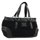 BURBERRY Blue Label Hand Bag Canvas Black Auth bs34542-1
