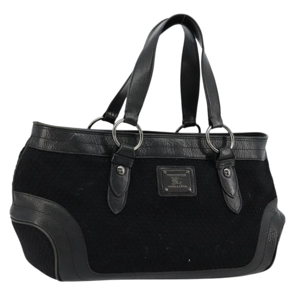 BURBERRY Blue Label Hand Bag Canvas Black Auth bs34542