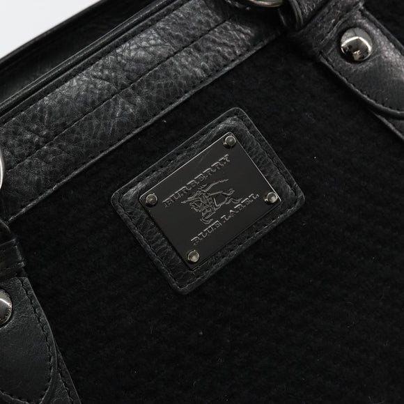 BURBERRY Blue Label Hand Bag Canvas Black Auth bs34542